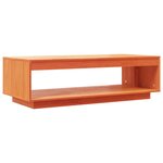 vidaXL Table basse cire marron 110x50x33 5 cm bois massif de pin