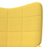 vidaXL Chaise de relaxation avec tabouret Jaune moutarde Tissu