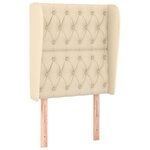 vidaXL Sommier à lattes de lit avec matelas Crème 80x200 cm Tissu