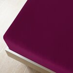 vidaXL Draps-housses Jersey 2 Pièces Bordeaux 100x200 cm Coton