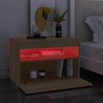 vidaXL Meuble TV avec lumières LED chêne sonoma 60x35x40 cm
