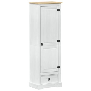 vidaXL Armoires avec tiroir Blanc 55 x 38 x 170 cm Pin massif