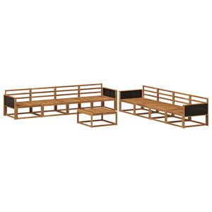 vidaXL Ensemble de canapés d'extérieur 9 Pièces Naturel