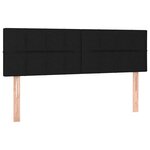 vidaXL Sommier à lattes de lit avec matelas Noir 140x190 cm Tissu