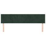 vidaXL Têtes de lit 2 Pièces Vert foncé 100x5x78/88 cm Velours