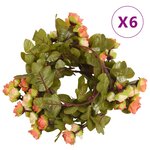 vidaXL Guirlandes de fleurs 6 Pièces rouge vif 215 cm
