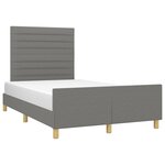 vidaXL Cadre de lit sans matelas gris foncé 120x200 cm tissu