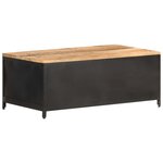 vidaXL Table basse 90x50x37 cm Bois massif de manguier brut