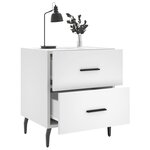 vidaXL Table de chevet blanc 40x35x47 5 cm bois d’ingénierie