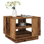 vidaXL Table basse vieux bois 55x55x42 cm bois d'ingénierie