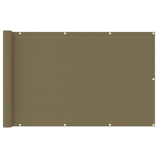 vidaXL Écran de balcon Taupe 120x400 cm PEHD