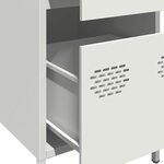 vidaXL Buffet blanc 35x39x73 5 cm acier laminé à froid