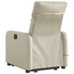 vidaXL Fauteuil inclinable de massage électrique crème similicuir