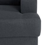 Canapé d'angle gauche 4 places Paul - Tissu gris anthracite - L 215 x P 140 cm