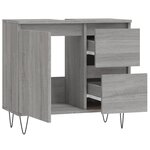 vidaXL Armoire de bain sonoma gris 65x33x60 cm bois d'ingénierie