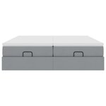 VidaXL Cadre de lit ottoman et matelas gris clair 200x200cm tissu