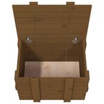 vidaXL Boîte de rangement Marron miel 58x40 5x42 cm Bois massif pin
