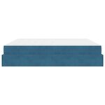 vidaXL Cadre de lit avec matelas avec matelas 2 Pièces Bleu Velours