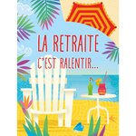 Carte départ retraite plage - draeger paris