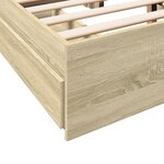 vidaXL Cadre de lit et tiroirs chêne sonoma 140x190 cm bois ingénierie
