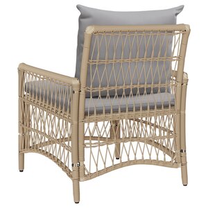 vidaXL Chaise de jardin avec coussins Beige 60x70x78 cm Rattan synthétique
