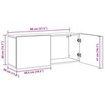 vidaXL Meuble TV mural chêne artisanal 100x30x41 cm