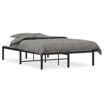 vidaXL Cadre de lit métal sans matelas noir 120x190 cm