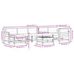 vidaXL Salon de jardin 8 Pièces avec coussins blanc bois massif