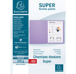 Paquet 100 chemises SUPER 210 - 24x32cm - Bleu vif EXACOMPTA