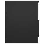 vidaXL Table de chevet Noir 40x40x50 cm Aggloméré