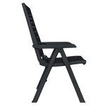 vidaXL Ensemble à manger d'extérieur 11 Pièces Plastique Anthracite