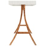 vidaXL Cadre de balançoire avec toit crème Bois courbé à finition teck