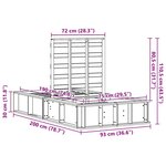 vidaXL Cadre de lit Cire marron 75 x 190 cm Bois de pin massif