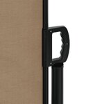 vidaXL Auvent latéral rétractable taupe 200x600 cm