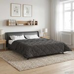 vidaXL Duvet d'été simple Matelassé Anthracite 240 x 260 cm