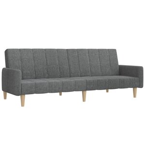 vidaXL Canapé-lit à 2 places gris clair tissu
