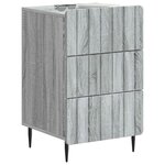 vidaXL Cabinet de chevet Sonoma gris 43 x 41 x 68 cm Bois d'ingénierie