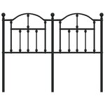 vidaXL Tête de lit métal noir 120 cm