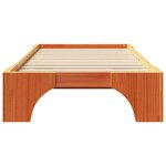 vidaXL Cadre de lit Marron cire 197 x 82 x 30 cm Bois massif en pin