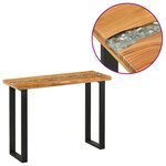 vidaXL Table console Marron 100 x 35 x 75 cm Bois de teck massif
