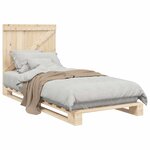 vidaXL Cadre de lit sans matelas avec tête de lit 90x200 cm