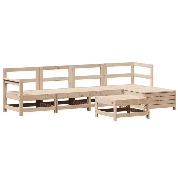 vidaXL Salon de jardin 6 Pièces bois de pin massif