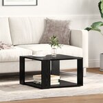 vidaXL Table Basse Chêne Noir 51 5x51 5x30 cm Bois reconstitué