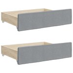 vidaXL Lit de jour avec lit gigogne et tiroirs 100x190 cm tissu
