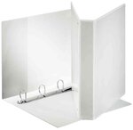 Classeur 4 anneaux 60 mm personnalisable 3 poches Dos de 90 mm Blanc ESSELTE
