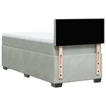 vidaXL Sommier à lattes de lit et matelas Gris clair 90x190 cm Velours