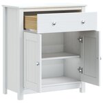 vidaXL Armoire de salle de bain BERG blanc 69 5x34x80 cm pin massif