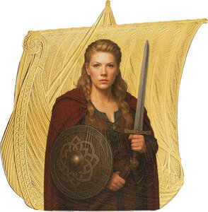 Pièce de monnaie en Argent 1 Dollar g 31.1 (1 oz) Millésime 2026 Sail with the Vikings LAGERTHA (PRÉCOMMANDE)