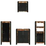 vidaXL Ensemble de mobilier de salle de bain avec étagère avec stockage avec porte 4 Pièces