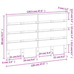 vidaXL Tête de lit cire marron 120 cm bois massif de pin